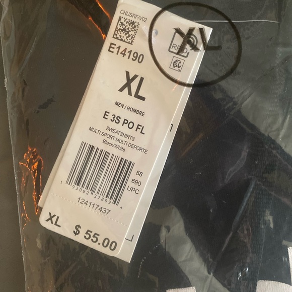 Men’s Adidas Black Logo Lettered Hoodie- NWT - Picture 5 of 6